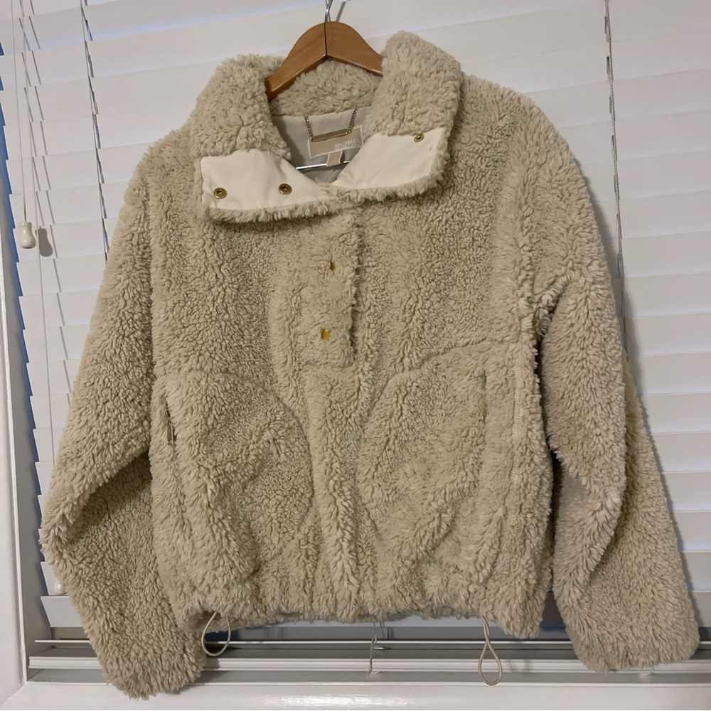 Michael Kors Sherpa Jacket Women Size S - Picture 1 of 15